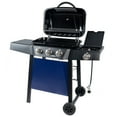 RevoAce 4 Burner Propane Gas Grill Including a Side Burner, Blue