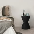 thumbnail image 6 of Plastic Hourglass Side Table Bedroom Nightstand, Black, 6 of 8