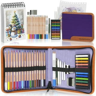  Sketching Art Set with Manikin - 54 Piece Beginners Wooden Box  Set for Sketching & Coloring Supplies for Artists, Beginners, Kids, Adults  and Professionals