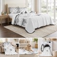 thumbnail image 6 of King Quilt Set 96''x106'', Grey Coastal Bedspread Coverlet with 2 Pillow Shams, Summer Eucalyptus Leaves Beach Ocean Starfish Nautical Breathable All Season Quilt Bedding for Bedroom/Guest Room, 6 of 9