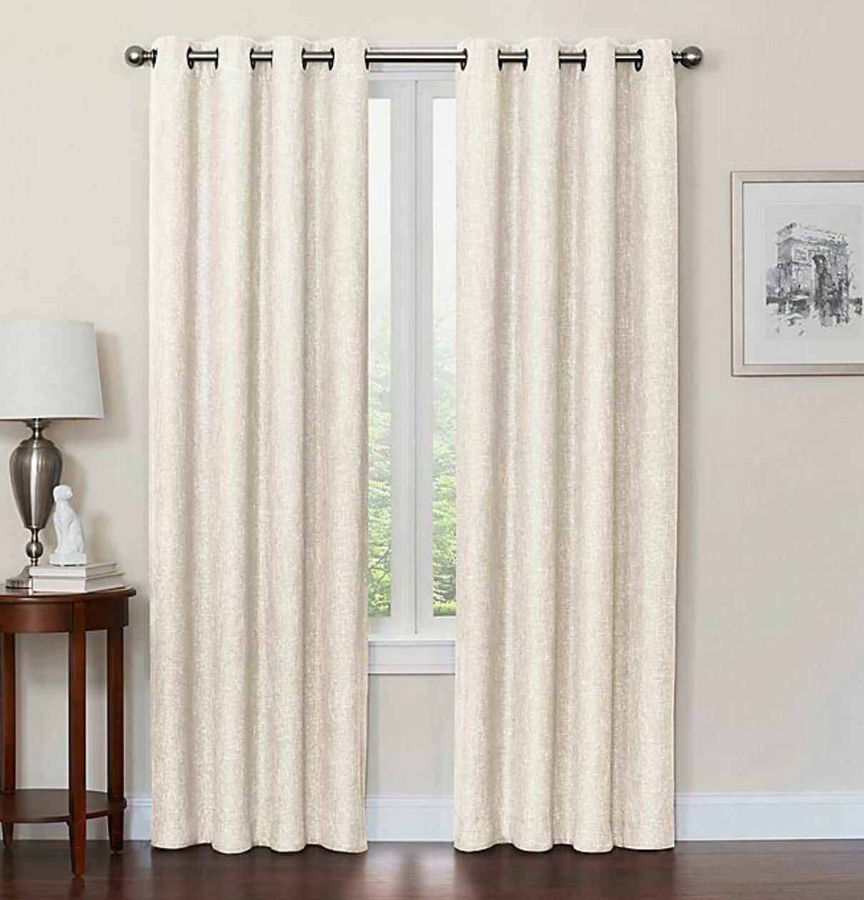 Quinn 63-Inch Grommet Top 100% Blackout Window Curtain Panel in Ivory
