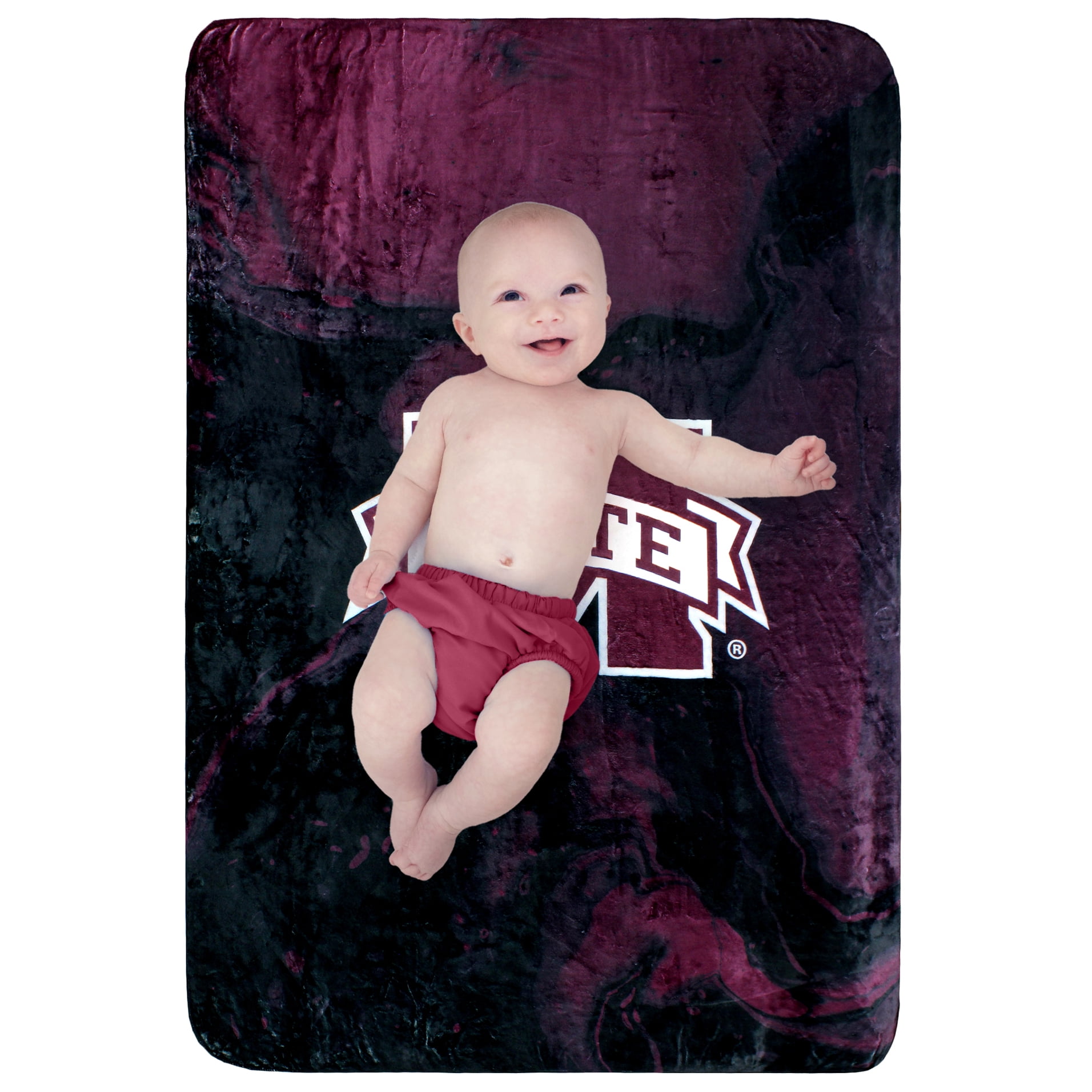 College Covers Mississippi State Bulldogs Sublimated Soft Throw Blanket, 30" x 40"