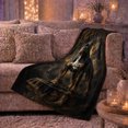 thumbnail image 6 of Misty Forest Bully Breed Dog Classical Portrait, Dramatic Pet Portrait Pattern, Warm Flannel Blanket for Cabin and Lodge, Dog Lovers Just Because Gift, Pet Lover Home Decor, 6 of 9
