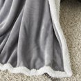 thumbnail image 3 of Nourison Throw Blankets Velvet/Sherpa Throw Lt Grey Decorative Throw Blanket , 50"X60", 3 of 4