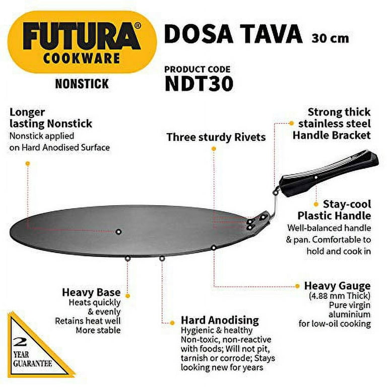 Futura NONSTICK DOSA TAVA, 30cm Diameter, 4.88mm Thick (DT30)