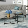 thumbnail image 5 of Evelyn&Zoe Quentin 30" Wide Round Coffee Table, Blackened Bronze, 5 of 8