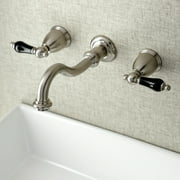 Kingston Brass Duchess Two-Handle Wall Mount Bathroom Faucet Brushed Nickel Brushed