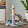 Vibrant Life Deluxe Jute Cat Scratching Post with Arch Rubber Massager