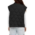 thumbnail image 3 of Cicy Bell Womens Quilted Puffer Vest Stand Collar Zip Up Winter Lightweight Padded Gilet Outerwear, 3 of 11
