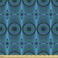 thumbnail image 2 of Ambesonne Geometric Fabric by the Yard Upholstery, Concentric Circles Art, 10 Yards, Azure Blue and Dark Blue Grey, 2 of 5
