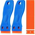 thumbnail image 1 of Plastic Razor Blade Scraper, 2PCS Scraper Tool with 60PCS Plastic Blades, Cleaning Scraper Remover for Stickers, Decals, Adhesive, Labels, Paint, Glas, 1 of 5