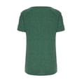 thumbnail image 4 of ALLLIST Womens Tops Clearance Under $5 Floral Short Sleeve Green Crew Neck Printed T-Shirts Loose Casual Summer Blouses, 4 of 7
