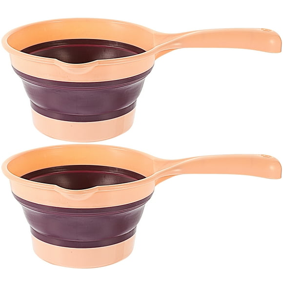 2Pcs Plastic Water Ladle Kitchen Water Bailer Folding Water Ladle Folding Ladle