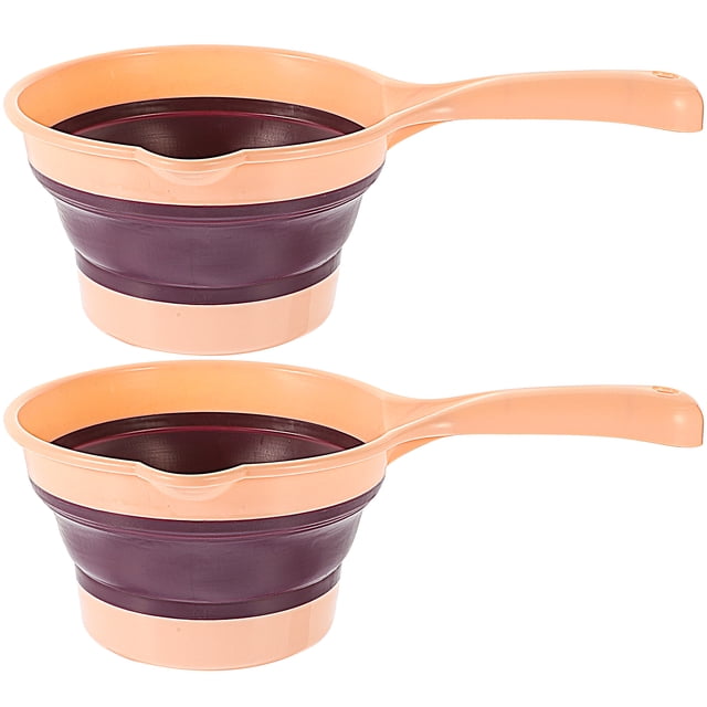 MasteelfCA 2Pcs Plastic Water Ladle Kitchen Water Bailer Folding Water Ladle Folding Ladle