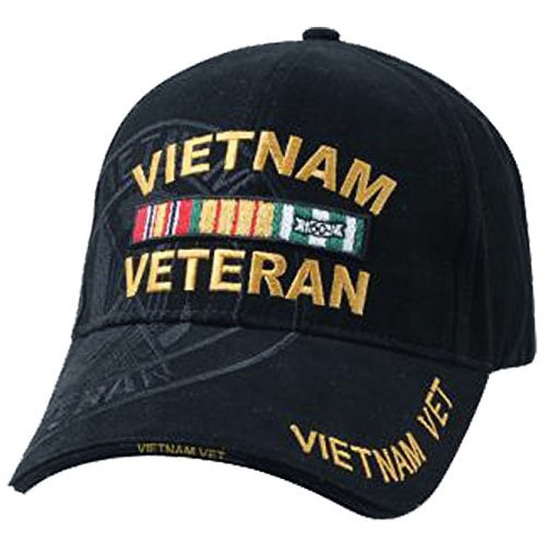 NEW U.S. Navy Vietnam Veteran Baseball Cap - Navy Blue With Ribbons (Adjustable)
