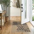 thumbnail image 2 of ODIKA 2'x3' Beige Black Geometric Midnight Design Washable Doormat Modern Oval Pattern with Bold Accents Non-Slip, Low Pile for Entryway, Kitchen, Laundry Room, 2 of 7