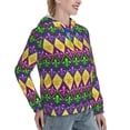 thumbnail image 6 of Haiem Mardi Gras4 for Women's Fashion Hoodies & Sweatshirts with Kangaroo Pocket,Hooded Sweatshirt with Eye-catching Drawstrings-Large, 6 of 7