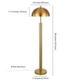 thumbnail image 6 of Evelyn&Zoe York 58" Tall Floor Lamp with Metal Shade, Brass/Brass, 6 of 7
