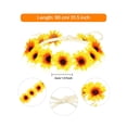 thumbnail image 2 of 5 Piezas Corona de Girasol Corona para el Cabello Diademas de Flores de Margarita Diademas Hippie Tocado de Novia Floral Ajustable para Fiestas Hippie Festivales de Bodas Accesorios para Fotos, 2 of 7