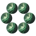 thumbnail image 7 of Round Plate Mat 15.4x15.4 Inchesx1 Placemat Table Mat Kitchen Mat Coffee Mat Fabric Thick, Strong Wear-Resistant, Heat Resistance Green Lava Picture, 7 of 7