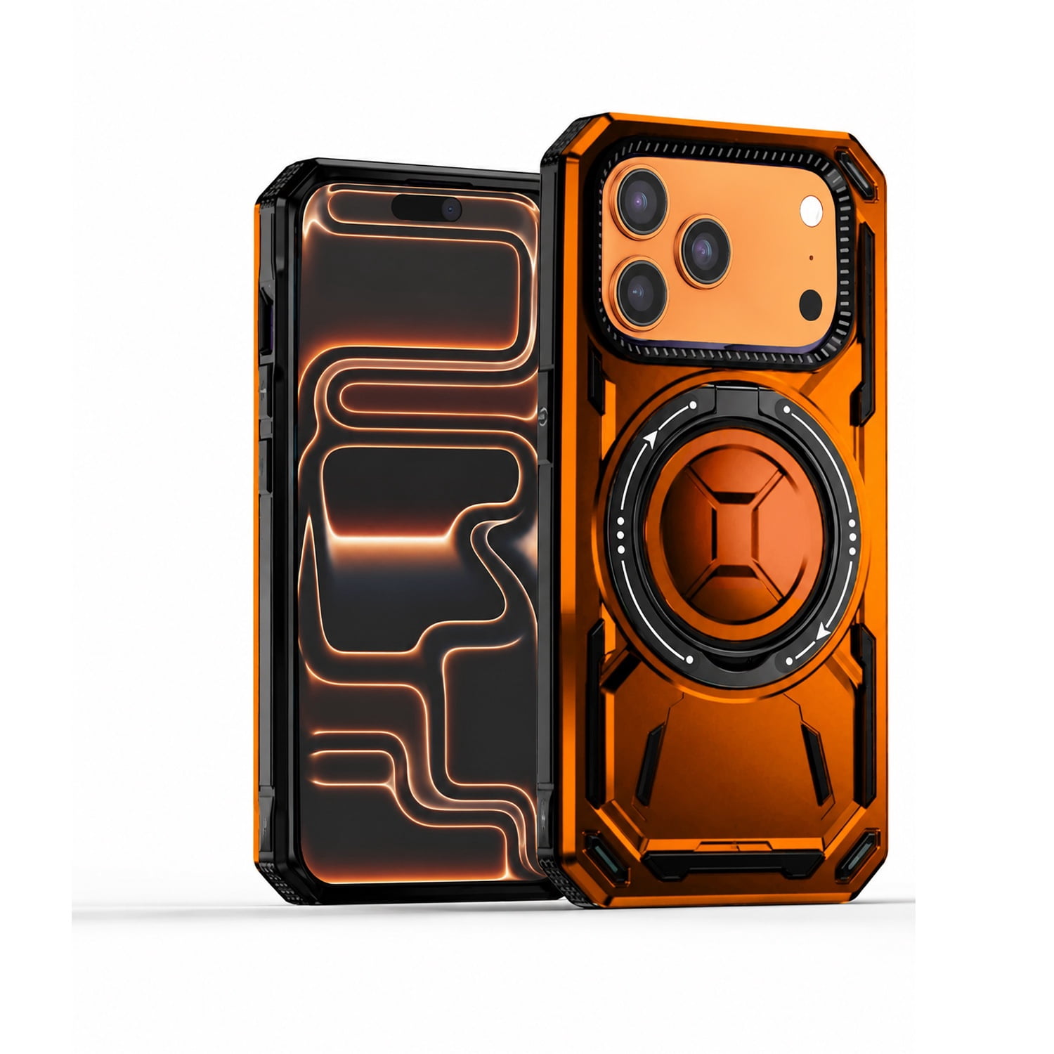 Full-Body Rugged Shockproof Case with Ring Holder for iPhone 17 Pro Max