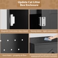 thumbnail image 5 of HomGarden 20'' Black Cat Washroom Pet House Hidden Litter Box Enclosure & MDF Side Table, 5 of 9