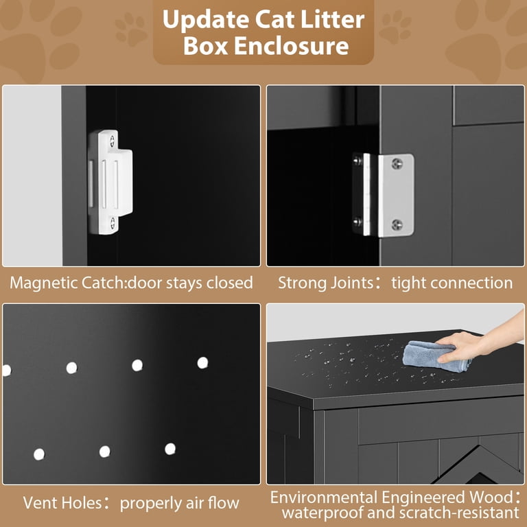 HomGarden Cat Washroom Litter Box Enclosure Side Table photo 5