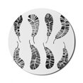 thumbnail image 1 of Feather Mouse Pad for Computers, Bohemian Style Composition of Feathers Monochrome Arrangement of Motifs, Round Non-Slip Thick Rubber Modern Gaming Mousepad, 8" Round, Black White, by Ambesonne, 1 of 2