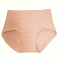 thumbnail image 1 of AWZXDE Womens Panties High Waisted Plus Size Solid Color Briefs Comfortable Daily Underwear 2026 Orange，XXXL, 1 of 6