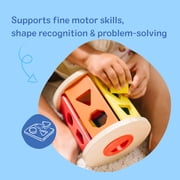 Melissa & Doug Match and Roll Wooden Shape Sorter Skill-Building Learning Toy With 13 Pcs