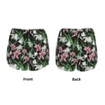 thumbnail image 3 of Rateoe Lilies Flowers Printed 2 in 1 Women's Workout Shorts for Athletic Gym Running Shorts with Phone Pockets-Large, 3 of 7