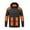 Black L, variant on Heated Cotton Coat Hooded Long Sleeve Zipper Placket Jacket 19 Zone Hot Spots Hand Washable USB Powered Outerwear
