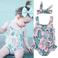 thumbnail image 6 of Styles I Love Infant Baby Girl Pineapple Cactus Printed One-Piece Swimsuit Summer Beach Bathing Swimwear (Cactus, 100/2-3 Years), 6 of 8
