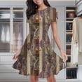 thumbnail image 2 of Intricate Wooden Fairytale Pattern Women's Classic Swing Skater Dress Casual Work Party Cocktail Dresses, 2 of 6