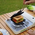 thumbnail image 1 of Sartén antiadherente portátil plegable para hornear sándwiches, multifuncional, para exteriores, para el desayuno en casa, para picnic y pan, 1 of 2