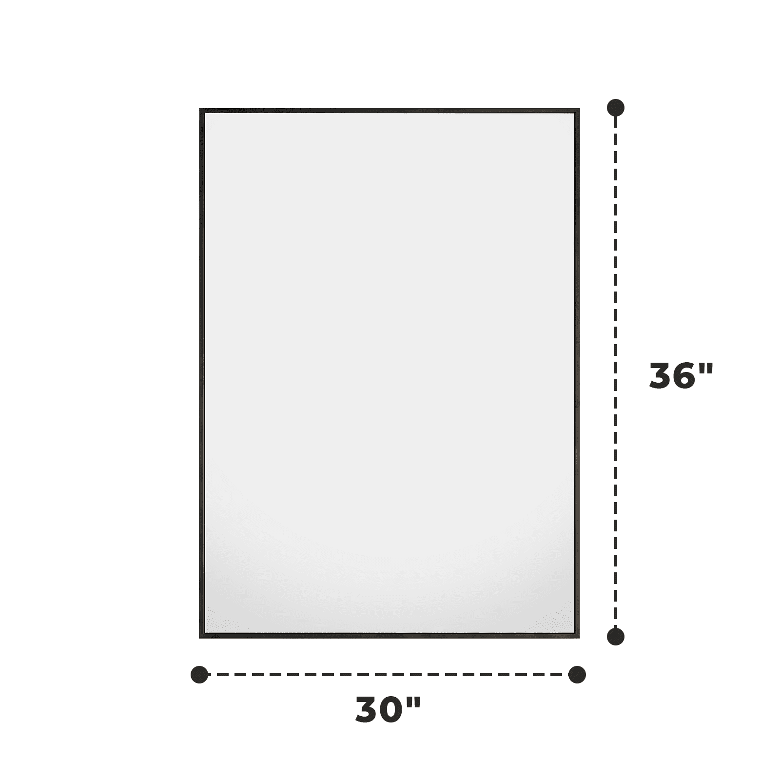 Alvantor Rectangle Wall Vanity Mirror with Brushed Black Frame for Home Decor