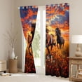 thumbnail image 3 of Homewish Rustic Farmhouse Horse Blackout Curtains Set of 2 (52x84 Each), Western Animal Window Curtains, Southwestern Theme Curtains and Drapes, Black Out Curtains Decor, 3 of 6