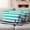 Turquoise, variant on Anchor Turquoise Outdoor Waterproof Pillow Covers, Modern Navy Blue White Striped Nautical Decorative Rectangle Throw Pillowcase Sofa Cushion Sham for Patio/Couch/Chair, 20"x12" 2 Pack