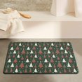 Tree Design Tile Dark Green Christmas Tree Pattern Diatomite Bath Mat, Stone Bath Rug ...