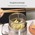 thumbnail image 3 of Home Deep Fryer Pot, Japanese Tempura Small Stainless Steel Deep Frying Pot, 304 Stainless Steel with Oil Drip Drainer Rack, Lid, 2L for Kitchen French Fries, Chicken, 3 of 5