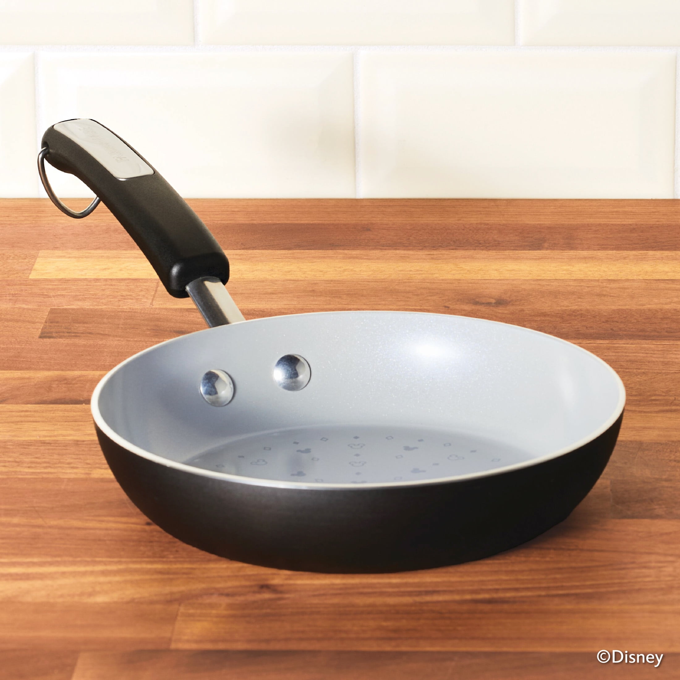 Farberware Disney Monochrome Ceramic Nonstick 8 Inch Fry Pan, Dishwasher Safe