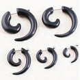 thumbnail image 4 of jiaroswwei Fashion Unisex Spiral Fake Ear Plug Flesh Plugs Ear Piercing Body Jewelry Earrings, 4 of 6