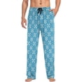 thumbnail image 4 of Top-kevin Blue Snowflake Pajama Pants Mens Lounge Pants Casual Men Pajama Bottoms with Drawstring & Pockets Christmas Gifts, 4 of 13