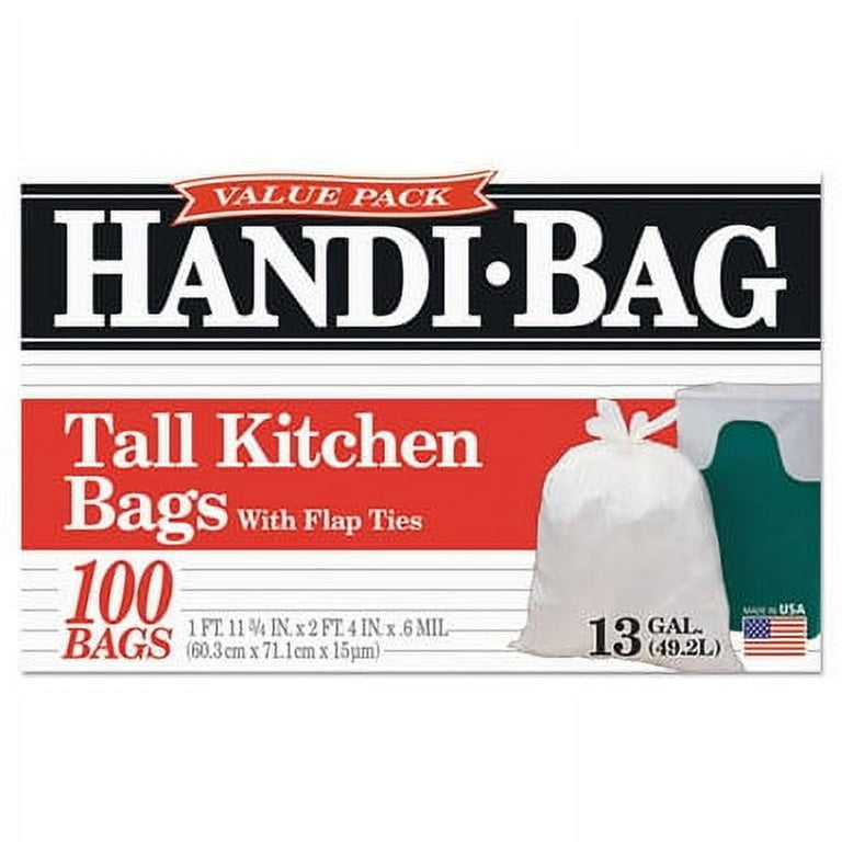 Trash Bags - 13 Gallon - Twist Tie - Tall Kitchen Bag - White (Case Qt –  Pans Pro