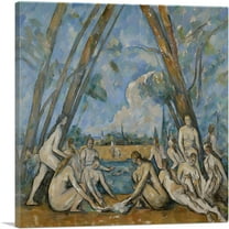 ARTCANVAS The Large Bathers 1906 Canvas Art Print by Paul Cezanne - Size: 18" x 18" (0.75" Deep)