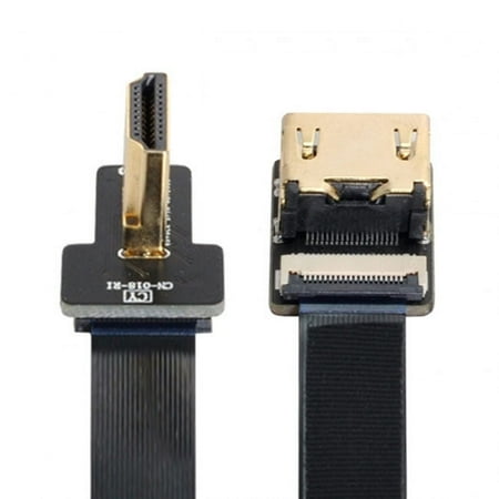 Xiwai CYFPV Left Angled 90 Degree HDMI Male to Female FPC Flat Cable for HDTV Multicopter Aerial Photography