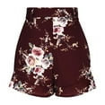 thumbnail image 6 of Njagoc3 Womens Floral Print Shorts, Mid - Waist, Summer Picnic and Vacation Wear, Regular Fit, 6 of 6