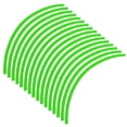 thumbnail image 1 of 16 Uds Para 17 "Rueda Moto Bicicleta Llanta Pegatina Tiras Cinta Verde, 1 of 1