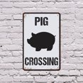 thumbnail image 5 of Pig Crossing Distressed Swine Hog Farm (2 Pack) 7 Inch x 10 Inch Novelty Aluminum Metal Sign Oink And Yield Weatherproof Perfect for Barn Roads Pens Pastures Fun Gift for Farmers 4H, 5 of 6