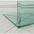 thumbnail image 6 of Glass End Table C Shaped Side Table Clear Tempered Glass Snack Table Modern Nightstand Bedside Table for Living Room, Bedroom, Office, Bathroom, 6 of 6
